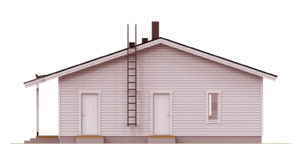 Финский одноэтажный дом с двускатной крышей АЕ113