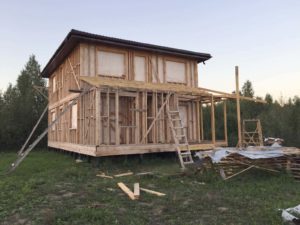 Возведение каркасно-щитового дома