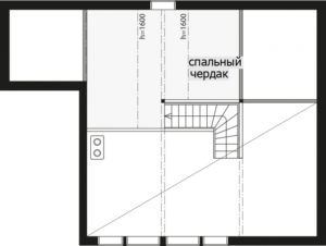 Дом с мансардой и просторной террасой Т067