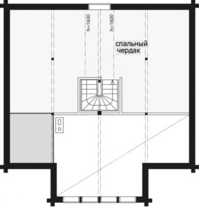 Одноэтажный финский дом с застекленным фронтоном Т068