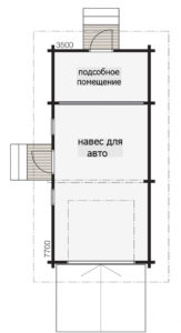 Мансардный дом с застекленной входной группой Т076