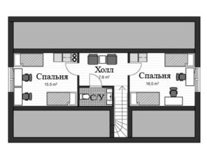 Дом с мансардой и просторной террасой BX174