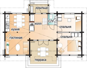 Мансардный дом под многоскатной крышей Т151