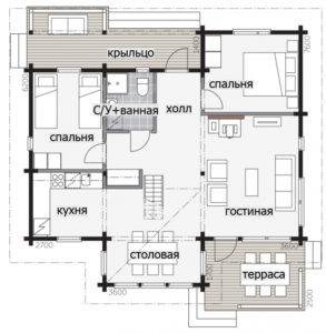 Финский дом с мезонином Т153