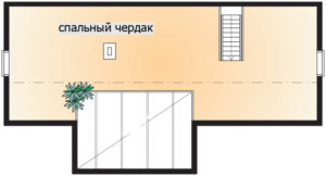 Мансардный дом с двумя террасами Т123