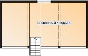 Мансардный дом с высокими потолками Т134