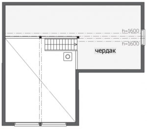Мансардный дом с выделенной входной группой Т135