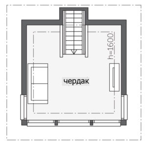 Финский дом с застекленным мезонином Т083.