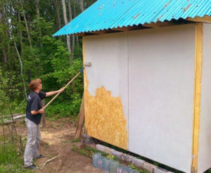 Покраска фасада из ОСП