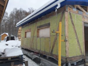 Крепление утеплителя на внутреннюю обшивку