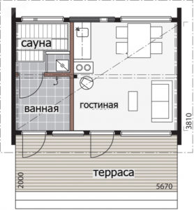 Застекленный садовый домик Т190