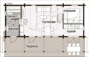 Мансардный дом с односкатной крышей Т171