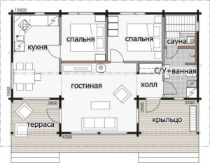 Дом с многоскатной крышей Т155