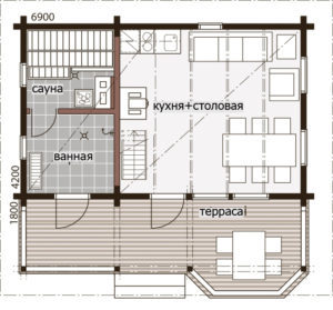Садовый финский дом с мансардой Т182