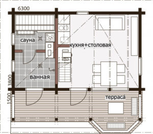 Компактный садовый дом Т187