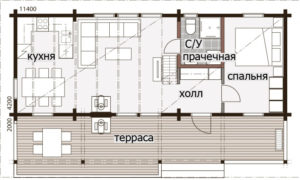 Финский садовый дом Т164