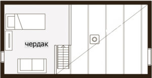 Садовый финский дом с мансардой Т182