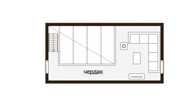 Садовый дом с крытой террасой Т183