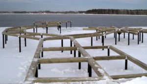 Ростверк фундамента под причал